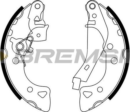 Bremsi GF0103-2 - Комплект тормозных колодок, барабанные autospares.lv