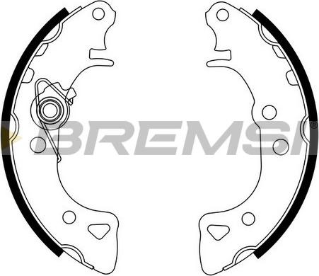 Bremsi GF0103 - Комплект тормозных колодок, барабанные autospares.lv