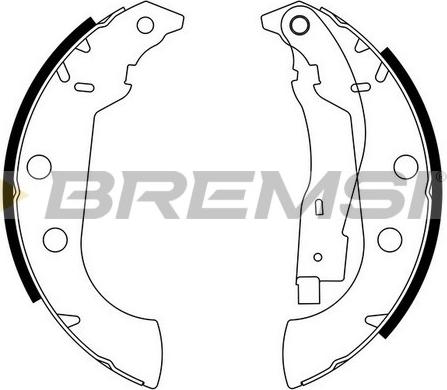 Bremsi GF0107 - Комплект тормозных колодок, барабанные autospares.lv