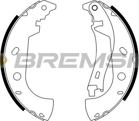 Bremsi GF0181 - Комплект тормозных колодок, барабанные autospares.lv