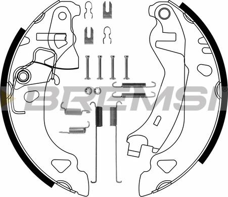 Bremsi GF0174-1 - Комплект тормозных колодок, барабанные autospares.lv