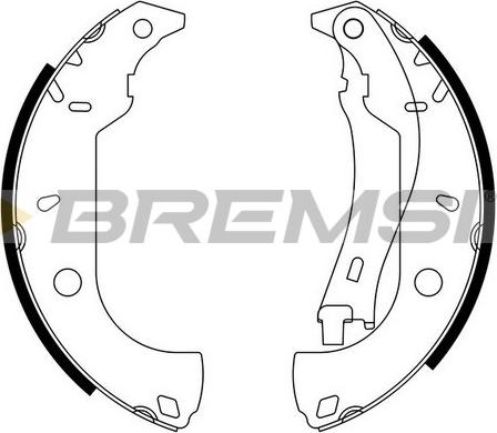 Bremsi GF0171 - Комплект тормозных колодок, барабанные autospares.lv