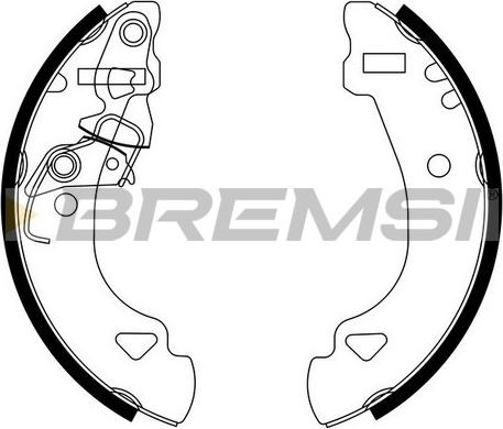 Bremsi GF0173 - Комплект тормозных колодок, барабанные autospares.lv