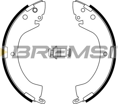 Bremsi GF0813A - Комплект тормозных колодок, барабанные autospares.lv