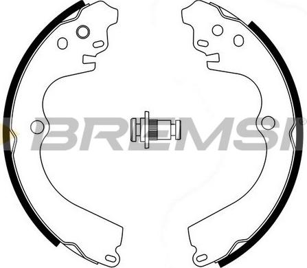 Bremsi GF0884 - Комплект тормозных колодок, барабанные autospares.lv