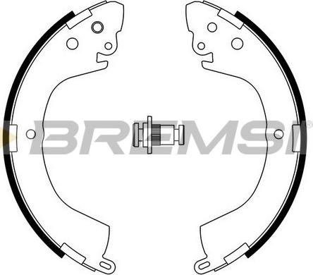 Bremsi GF0824 - Комплект тормозных колодок, барабанные autospares.lv