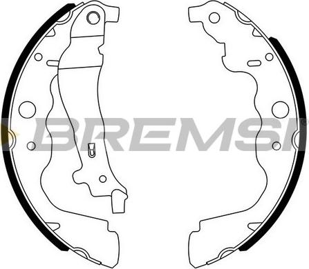 Bremsi GF0390 - Комплект тормозных колодок, барабанные autospares.lv