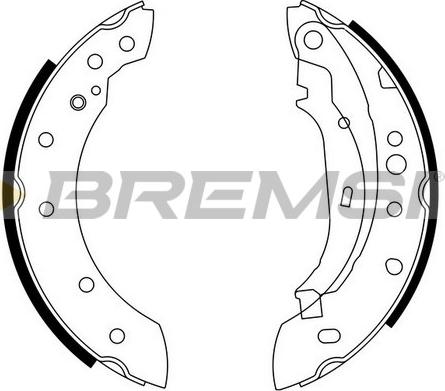 Bremsi GF0391 - Комплект тормозных колодок, барабанные autospares.lv