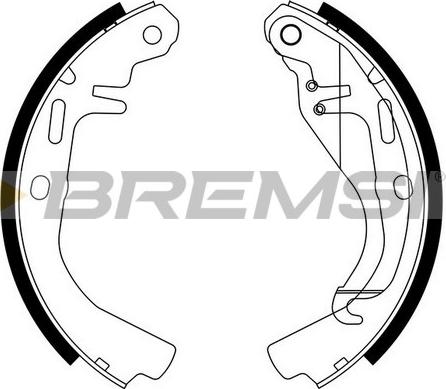 Bremsi GF0348 - Комплект тормозных колодок, барабанные autospares.lv