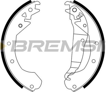 Bremsi GF0351 - Комплект тормозных колодок, барабанные autospares.lv