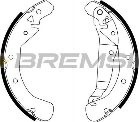 Bremsi GF0358 - Комплект тормозных колодок, барабанные autospares.lv