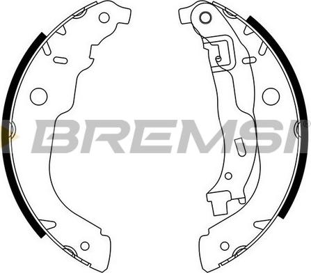 Bremsi GF0389 - Комплект тормозных колодок, барабанные autospares.lv