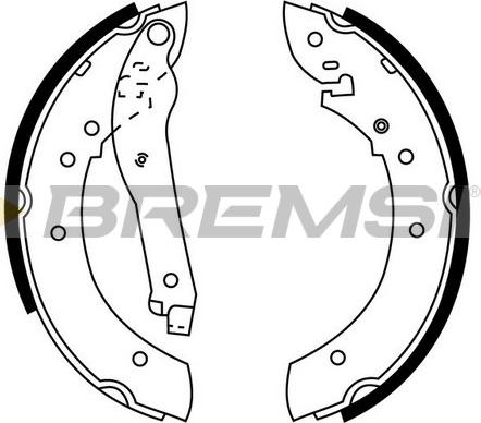 Bremsi GF0380 - Комплект тормозных колодок, барабанные autospares.lv