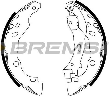 Bremsi GF0291 - Комплект тормозных колодок, барабанные autospares.lv