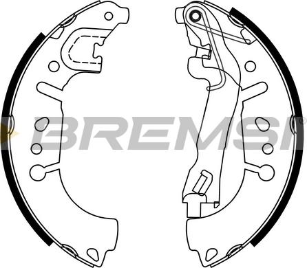 Bremsi GF0292 - Комплект тормозных колодок, барабанные autospares.lv