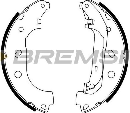 Bremsi GF0244 - Комплект тормозных колодок, барабанные autospares.lv