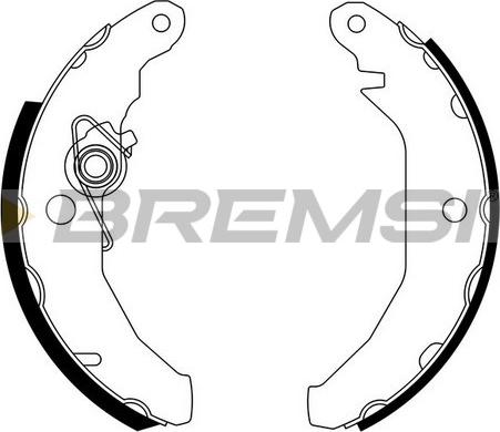 Bremsi GF0216 - Комплект тормозных колодок, барабанные autospares.lv