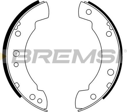 Bremsi GF0211 - Комплект тормозных колодок, барабанные autospares.lv