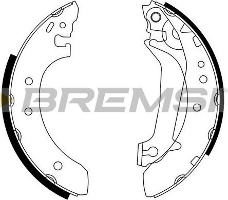 Bremsi GF0236 - Комплект тормозных колодок, барабанные autospares.lv