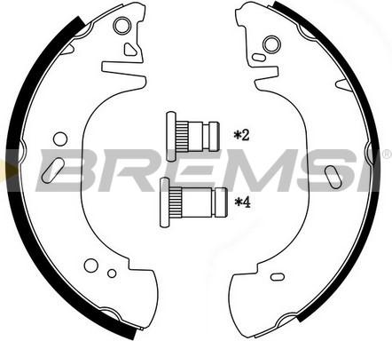 Bremsi GF0233 - Комплект тормозных колодок, барабанные autospares.lv