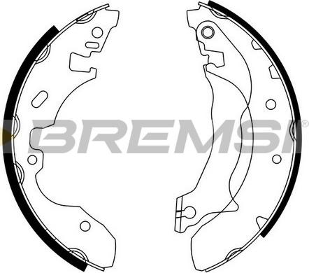 Bremsi GF0237 - Комплект тормозных колодок, барабанные autospares.lv