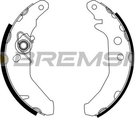 Bremsi GF0225 - Комплект тормозных колодок, барабанные autospares.lv