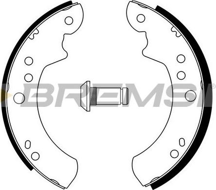 Bremsi GF0220 - Комплект тормозных колодок, барабанные autospares.lv