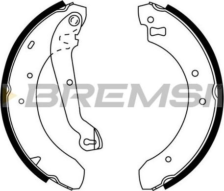 Bremsi GF0222 - Комплект тормозных колодок, барабанные autospares.lv