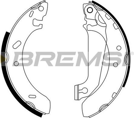 Bremsi GF0227 - Комплект тормозных колодок, барабанные autospares.lv