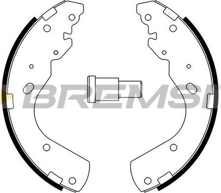 Bremsi GF0797 - Комплект тормозных колодок, барабанные autospares.lv