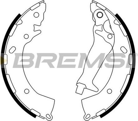 Bremsi GF0744 - Комплект тормозных колодок, барабанные autospares.lv