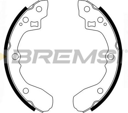 Bremsi GF0761 - Комплект тормозных колодок, барабанные autospares.lv