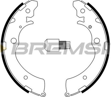 Bremsi GF0706 - Комплект тормозных колодок, барабанные autospares.lv