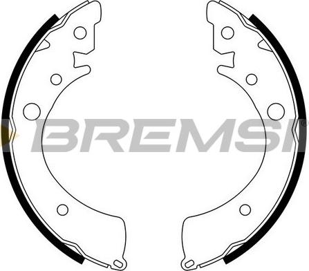 Bremsi GF0701 - Комплект тормозных колодок, барабанные autospares.lv