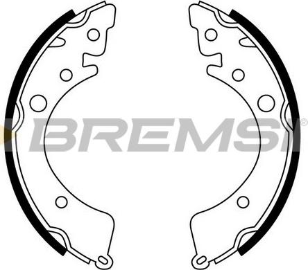 Bremsi GF0702 - Комплект тормозных колодок, барабанные autospares.lv