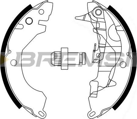 Bremsi GF0730-1 - Комплект тормозных колодок, барабанные autospares.lv