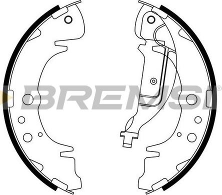 Bremsi GF0738 - Комплект тормозных колодок, барабанные autospares.lv