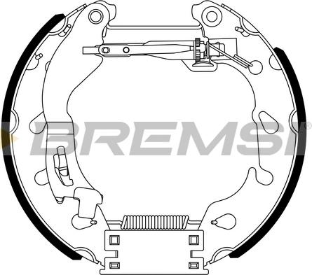 Bremsi GK0460 - Комплект тормозных колодок, барабанные autospares.lv