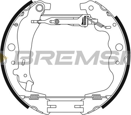 Bremsi GK0464 - Комплект тормозных колодок, барабанные autospares.lv