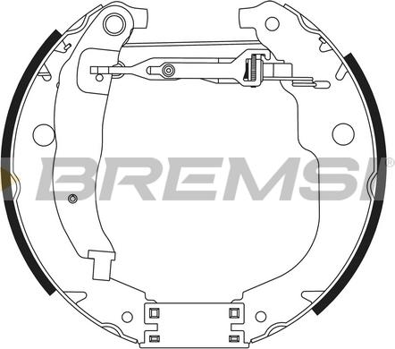 Bremsi GK0423 - Комплект тормозных колодок, барабанные autospares.lv