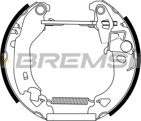 Bremsi GK0099 - Комплект тормозных колодок, барабанные autospares.lv