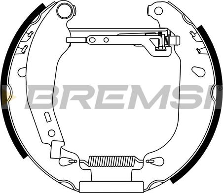 Bremsi GK0092 - Комплект тормозных колодок, барабанные autospares.lv