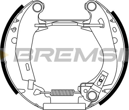 Bremsi GK0090 - Комплект тормозных колодок, барабанные autospares.lv