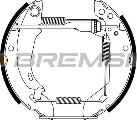 Bremsi GK0045 - Комплект тормозных колодок, барабанные autospares.lv