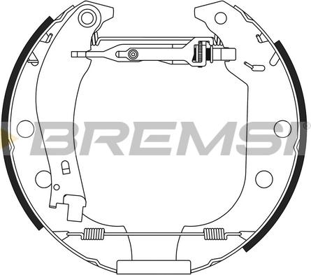Bremsi GK0151 - Комплект тормозных колодок, барабанные autospares.lv