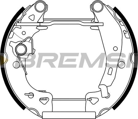 Bremsi GK0071 - Комплект тормозных колодок, барабанные autospares.lv