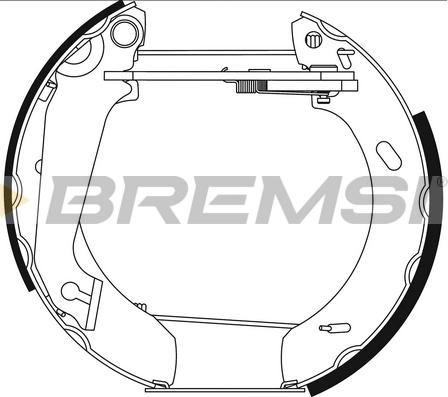Bremsi GK0265 - Комплект тормозных колодок, барабанные autospares.lv