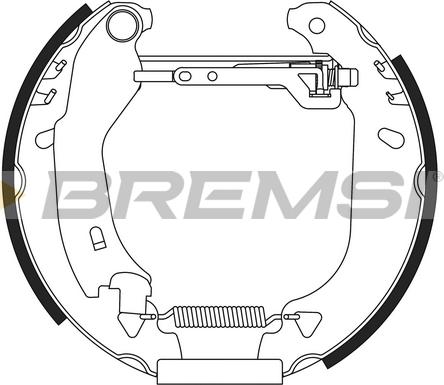 Bremsi GK0148 - Комплект тормозных колодок, барабанные autospares.lv