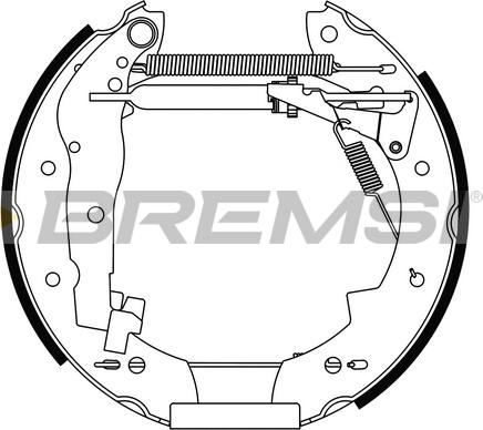 Bremsi GK0019 - Комплект тормозных колодок, барабанные autospares.lv