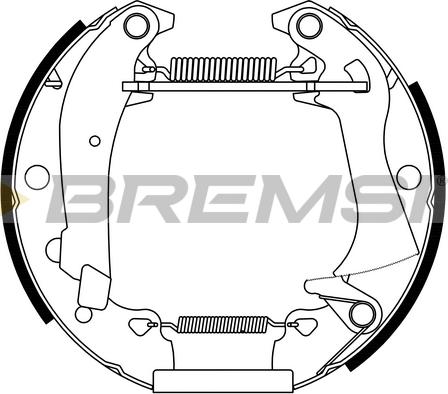 Bremsi GK0022 - Комплект тормозных колодок, барабанные autospares.lv